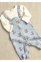 Baby Boy Jumpsuit with Badge Light Blue - 2