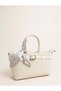 Women's Knitted Patterned Scarf Detailed Buckle Zippered Hand and Shoulder Bag 7456 - 2