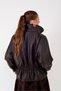 Leather Jacket with Waist Elastic Detail - 5