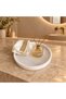 White Marble Round Presentation Tray, White Marble Bathroom Organizer & Organizer - 2
