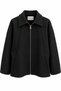 Zippered Oversize Cashmere Coat