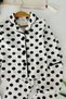 Girl's 3-Piece Pajama Set with Polka Dot Patterned Slippers - White - 4