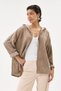 Women's Mink Italian Hooded Zippered Oversize Velvet Jacket Size 38 - 44 - 4