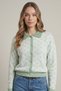 Women's Premium Openwork Collar Stylish Patterned Buttoned Knitwear Cardigan - 4