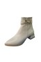 Stylish and Comfortable Women's Boots with Stone Buckle Detail - 4