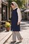 Zigzag Quilted Patterned Zippered Long Women's Vest - 3