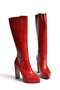 V820660660 Red Rustic Thick Platform Heeled Women's Boots - 7