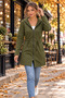 Hooded Comfort - Women's Long Jacket with Adjustable Waist and Pockets - 5