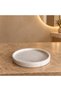 White Marble Round Presentation Tray, White Marble Bathroom Organizer & Organizer - 4