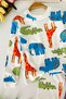 Animal Figure Printed Cotton Boys' Pajama Set - Ecru - 3