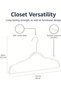50 Pack Velvet Clothes Hangers – Non-Slip Suit Hangers in Ivory - 3