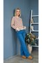 Women's Striped Sweatshirt Relaxed Fit - 3