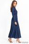 Long Sleeve Slim Fit Midi Denim Dress - 4