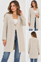 Women's Pearl Detailed Special Design Long Knitwear Cardigan – V-Neck, Metal Clasp - 4