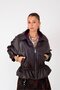 Leather Jacket with Waist Elastic Detail - 4
