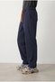 Men's Navy Blue Rope-Tie Baggy Fabric Polymide Trousers - 3