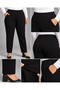 Women's Plus Size 4-Way Lycra Steel Knitted Pipe Leg Pants - 5