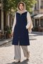 Zigzag Quilted Patterned Zippered Long Women's Vest - 2
