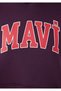 Logo Printed Hooded Purple Sweatshirt - 7