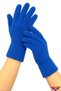 Winter Saks Blue Soft Textured Plush Comfortable Use Warm Protective Cold-Resistant Luxury Gloves