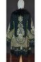 Women's Black Embellished Stone Embroidered Fur Collar and Cuff Detailed Suede Jacket Coat / Stylish Jacket - 5