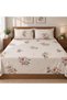 Turkish Style King Size Flat Bedsheet Set, 3 Pieces, 260 x 240 cm, 1 Flat Sheet and 2 Pillowcases (Cream & Soft Pastel) - 3