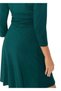 Women's Front Knotted V-neck Sports Stylish Three-quarter Sleeve Casual Curve Maternity Dress - 5