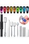 9 Pcs Nail Tool Set, Reusable Versatile Cat Eye Gel Polish Magnet Wand, Multi-Function Manicu