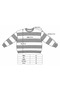 Women's Striped Black-Ecru Oversize Knitwear Sweater 5268 - 8