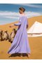 Lavender Silver-Beaded Evening Gown - 7