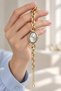 Kelyn Women's Gold Chain Cord Oval Dial Stylish Wristwatch - Classic & Modern Design Wristwatch