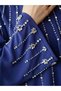 Navy Beaded Open Abaya - 8