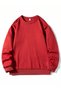 Unisex Crew Neck Three Yarn Cotton Loose Fit Sweatshirt Thick 100% Cotton - 2