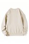 Unisex Crew Neck Three Yarn Cotton Loose Fit Sweatshirt Thick 100% Cotton - 3