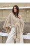 Beige Basic Poncho P-005