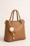 Women's Chain Handle Hand and Shoulder Bag with Teddy Bear Charm Detail, Modern Stylish Design 27218 - 2