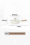 4.7L Ceramic Nonstick Sauté Pan with Dual-Size Strainer Lid, Cream - 2