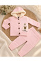 Cardigan with Lamb Plush Inside, Knitwear Set - 2