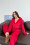 Women's Soft Textured Premium Velvet Hooded Zippered Waist and Leg Tie-Up 2-Piece Set - 6