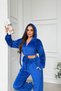 Women's Soft Textured Premium Velvet Hooded Zippered Waist and Leg Tie-Up 2-Piece Set - 8