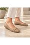 Women's Genuine Leather Buckle Ballerina Shoes - 4