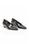 Women's Wedge Heeled Shoes Black Skin Stone Detailed Pointed Toe Stylish Women's Evening Dress Shoes 608442 - 4