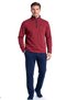 6162 Men's Long Sleeve Quarter Zip Tracksuit Set-Burgundy