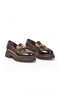 Women's Loafer Shoes Brown Leather Buckle Thick Sole Stylish Women's Classic Casual Shoes 572508 - 4