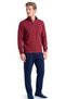 6116 Men's Long Sleeve Quarter Zip Tracksuit Set-Burgundy