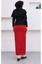 Plus Size Hijab Elastic Waist Pencil Skirt - 2