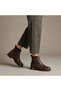 Bella Chelsea Women's Thick Sole Block Heel Ankle Boots - Brown Leather - 3