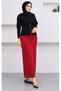 Plus Size Hijab Elastic Waist Pencil Skirt