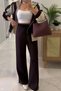 Burgundy Color Festive Fabric Garnished Hooded Suit Key37650 - 6