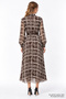 Belted Lined Long Sleeve Regular Midi Dress - 7